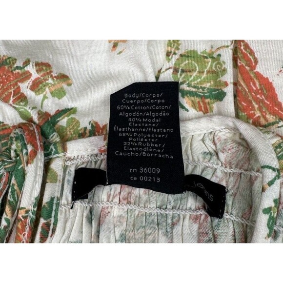 Calvin Klein Jeans Womens top Size Large white floral stretch designer top - Picture 7 of 7